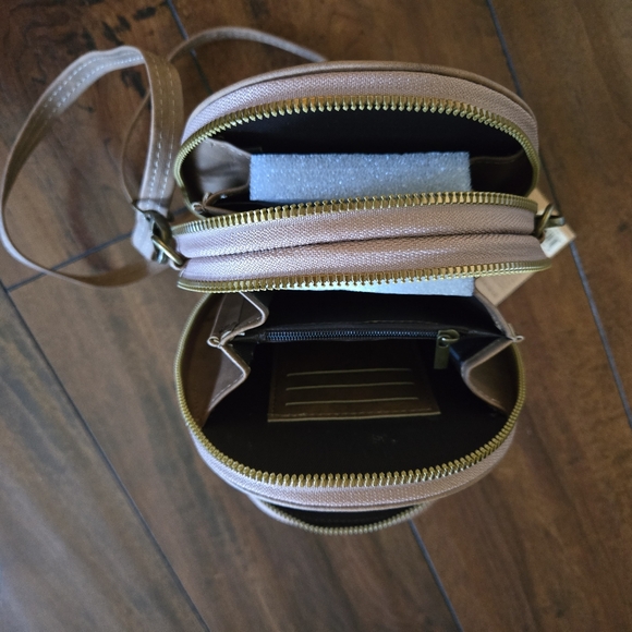 Kangaroo Australia Three Zip Wallet Travel Crossbody Bag Outback Style Brown - Picture 8 of 10